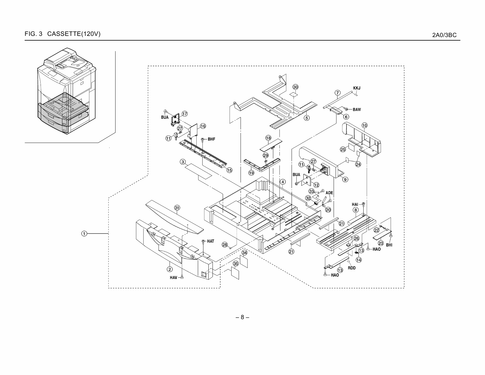 KYOCERA Copier KM-6230 Parts and Service Manual-6